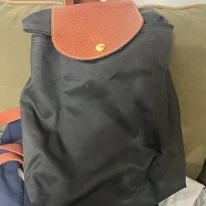 Black Longchamp Le Pliage Original Nylon Backpack